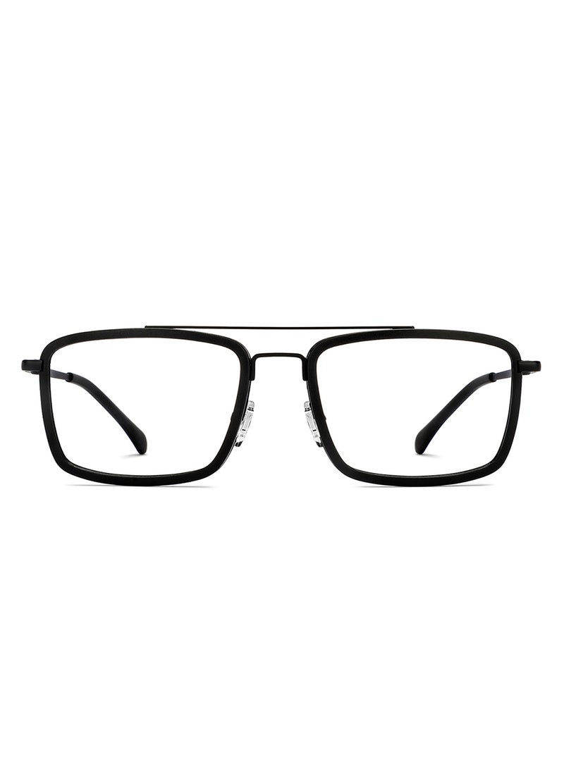 LENSKART BLU | Zero Power Blue Cut Computer Glasses | Anti Glare, Lightweight & Blocks Harmful Rays | Full Rim Rectangular | 100% UV Protected | Black | Men & Women | Large | LB E16049 - Image 2