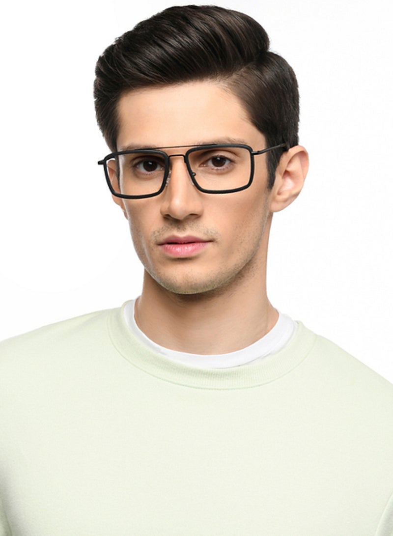 LENSKART BLU | Zero Power Blue Cut Computer Glasses | Anti Glare, Lightweight & Blocks Harmful Rays | Full Rim Rectangular | 100% UV Protected | Black | Men & Women | Large | LB E16049 - Image 3