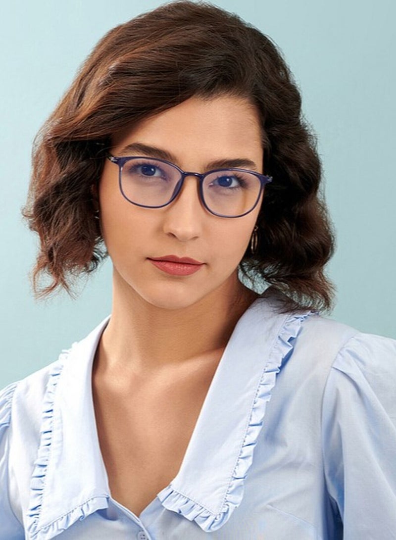 LENSKART BLU | Zero Power Blue Cut Computer Glasses | Anti Glare, Lightweight & Blocks Harmful Rays | UV Protection Specs | Men & Women | Medium | LB E13528 - Image 4