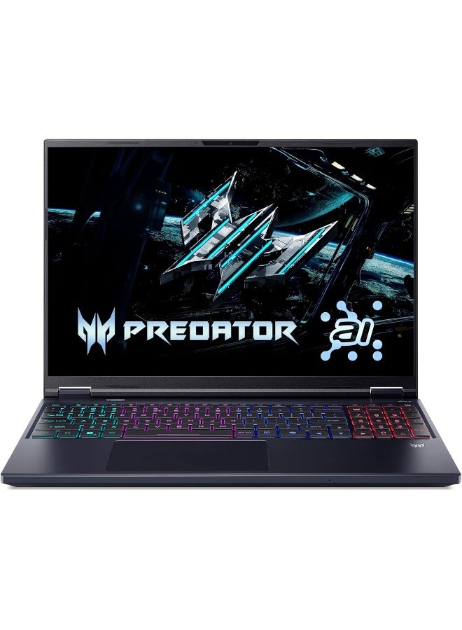 Acer Predator Helios Neo 16 AI (2025) Gaming Laptop 16-Inch WQXGA 240Hz Display, Core/32GB RAM/2TB SSD/8GB NVIDIA RTX 5070 Graphics Card/Windows 11 Home English/Arabic Black English/Arabic Black - Image 1
