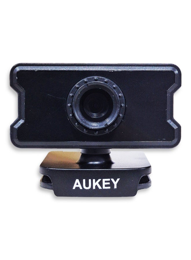 Aukey HD Webcam1080P ,  Aluminum Webcam with Built in Microphone , Stylish design and high-quality display for a clearer, more professional communication experience , Lightweight and portable, it supports UVC technology for fast, for Desktop Laptop PC - Autofocus USB Camera for Video Calling Zoom Meeting black - Image 1