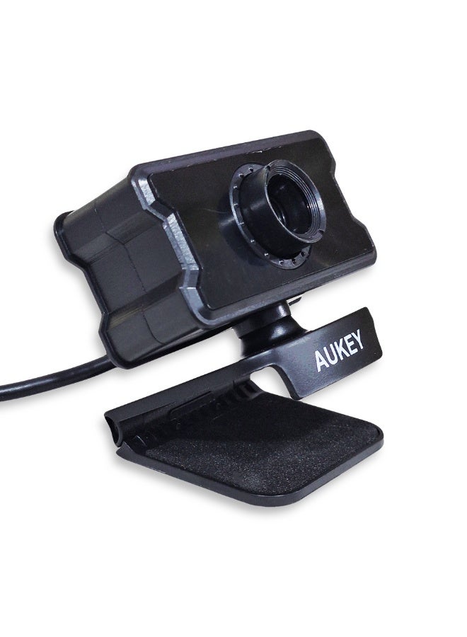 Aukey HD Webcam1080P ,  Aluminum Webcam with Built in Microphone , Stylish design and high-quality display for a clearer, more professional communication experience , Lightweight and portable, it supports UVC technology for fast, for Desktop Laptop PC - Autofocus USB Camera for Video Calling Zoom Meeting black - Image 3