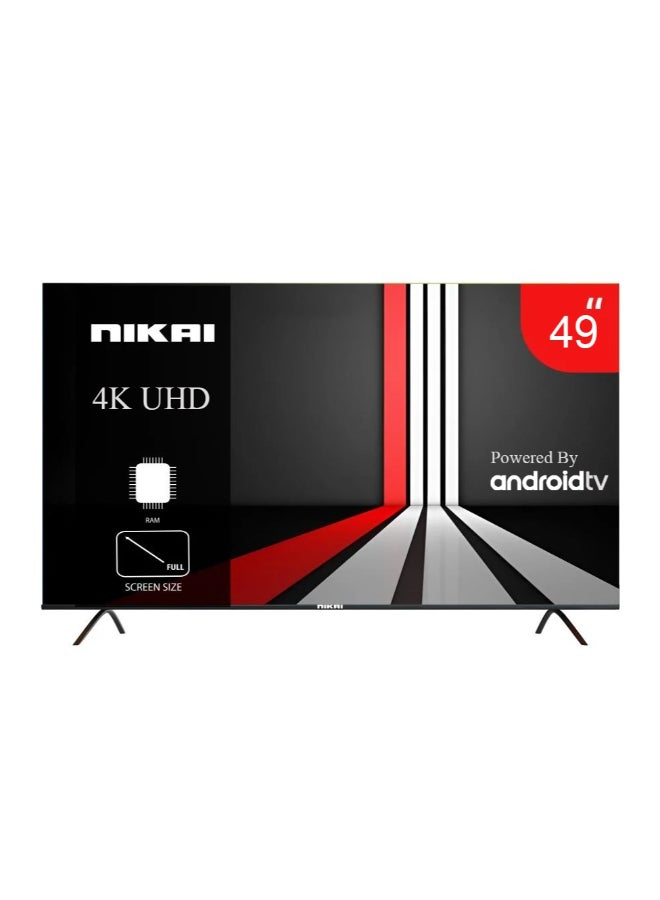 نيكاي 49 Inch Smart FULL HD Android 14 LED TV, Frame less Design, NTV5000SLED NTV5000SLED Black - Image 1