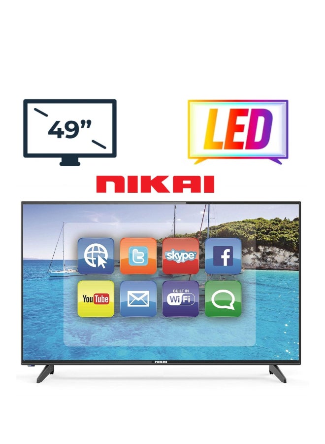 نيكاي 49 Inch Smart FULL HD Android 14 LED TV, Frame less Design, NTV5000SLED NTV5000SLED Black - Image 2