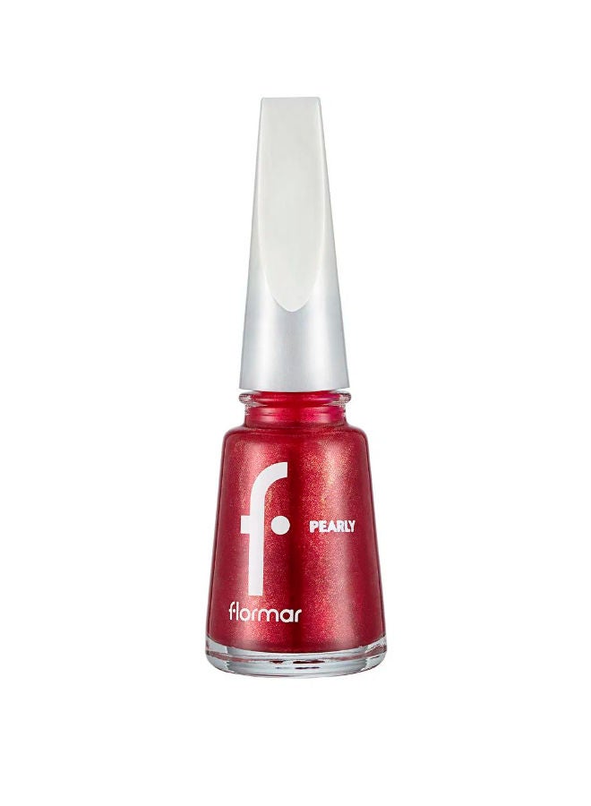 flormar Pearly Nail Enamel Pl074 Red Attraction - Image 1