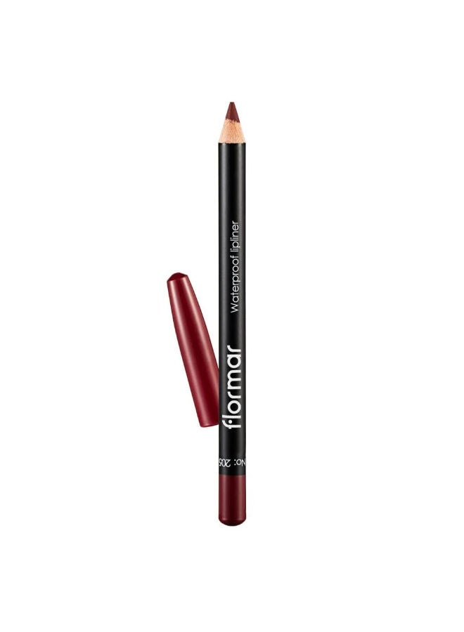 flormar Waterproof Lipliner 205 Elegant Bordeaux - Image 1
