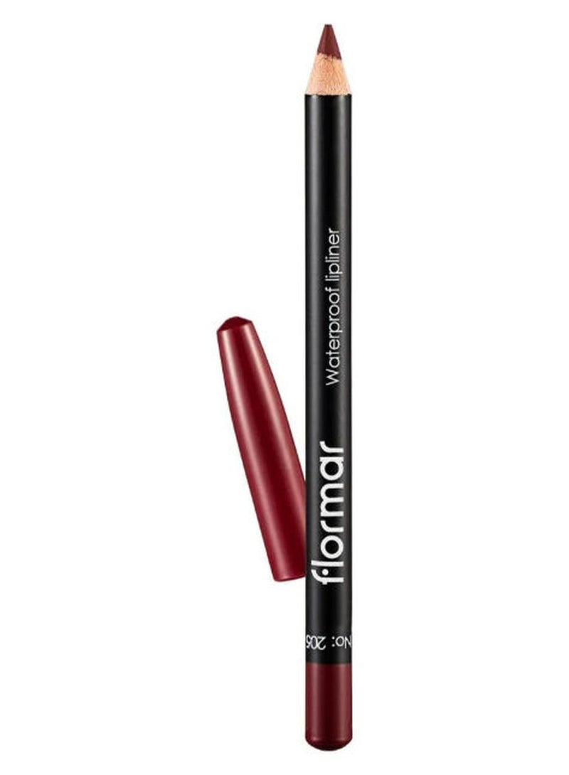 flormar Waterproof Lipliner 205 Elegant Bordeaux - Image 1