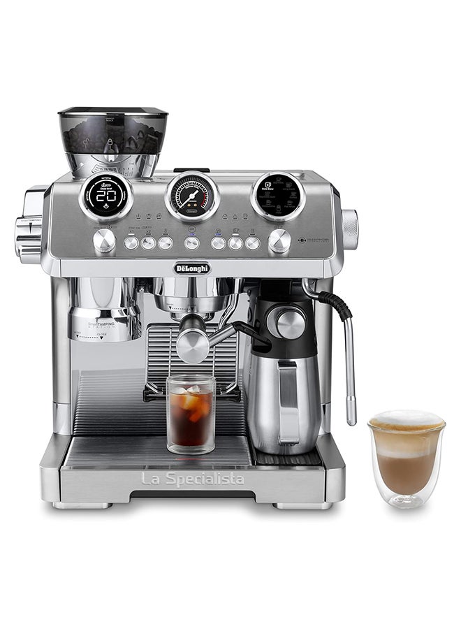 ديلونجي De'Longhi La Specialista Maestro EC9885.M, Espresso Pump Coffee Machine with Cold Extraction Technology, Professional Milk Frothing Nozzle, Sensor Grinding Technology, Includes Barista Kit, Metal 1.98 L 1450 W EC9885.M metal - Image 2