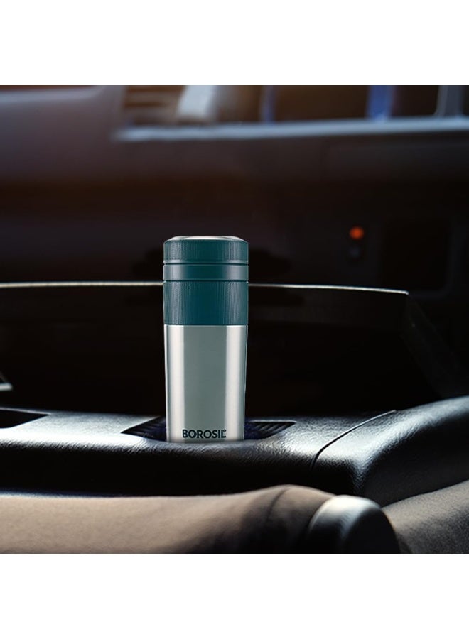 Borosil Vacuum Insulated Double Wall Travelmate Mug Silver - Image 4