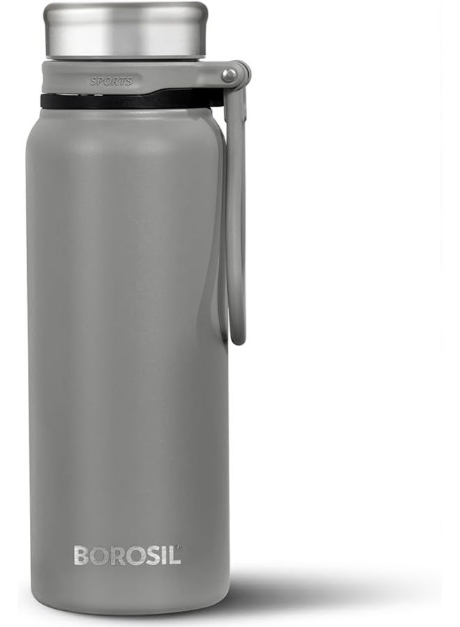 BOROSIL Vacuum Aquafit Bottle 830 Ml Grey - Image 1