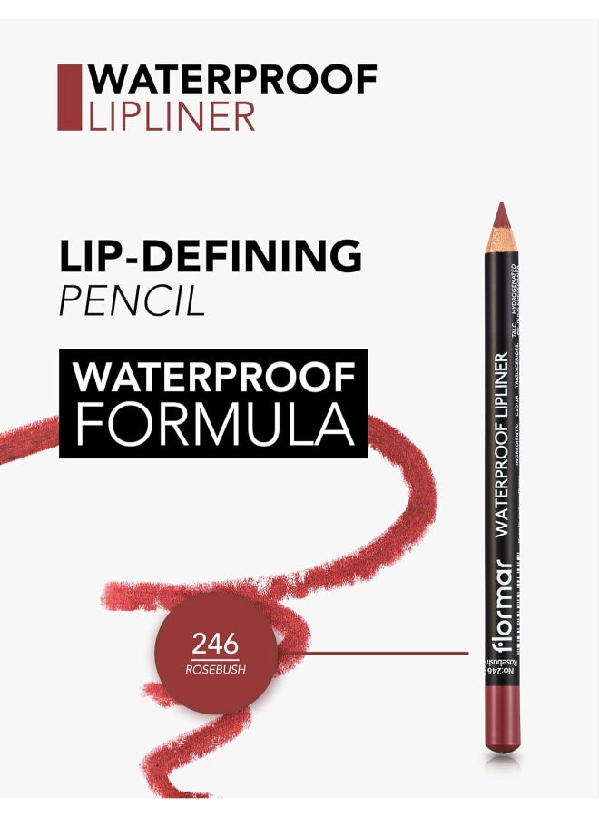 flormar F/M Waterproof Lipliner Pencil 1.14g 246 Rose Bush - Image 5