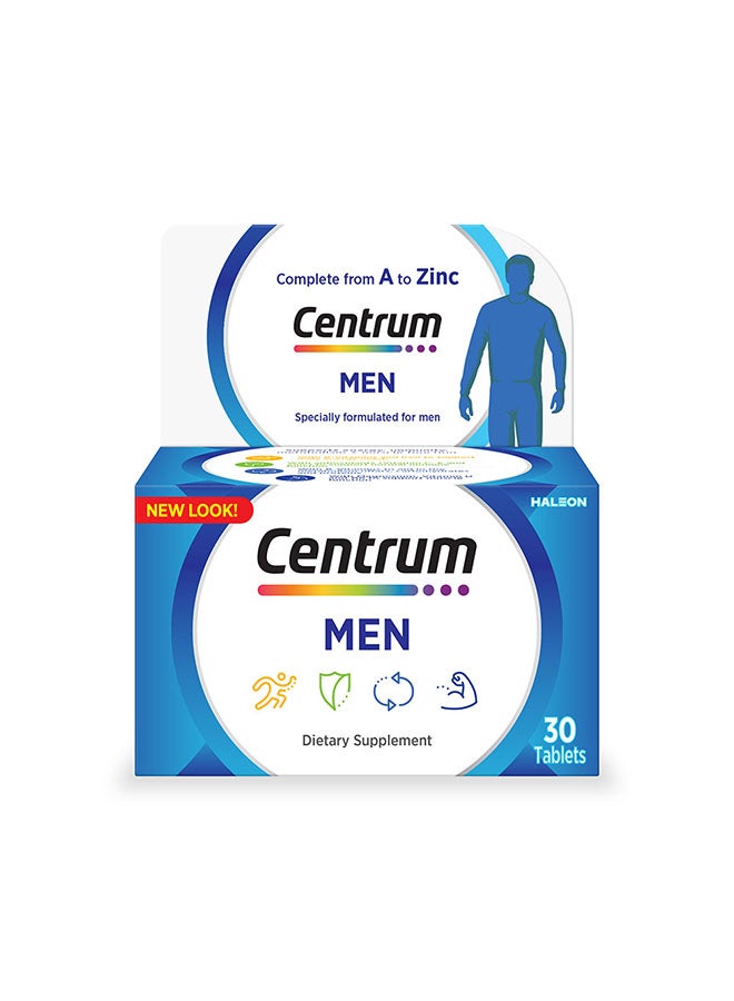 Centrum Men Specially Formulated Multivitamin for Men, 30 Tablets - Image 1
