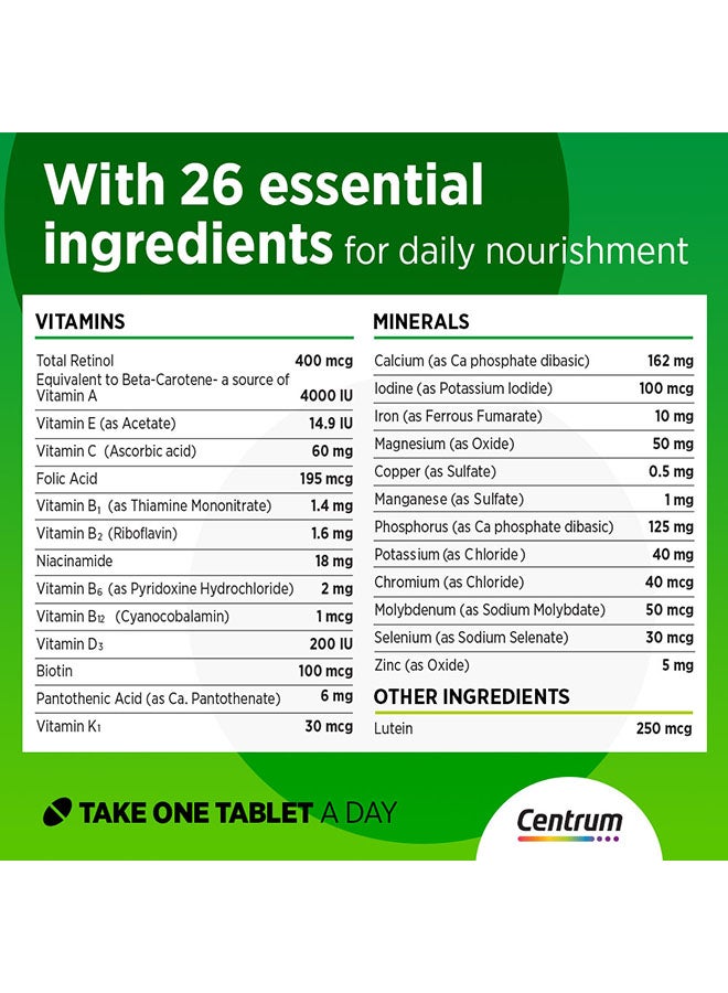سنتروم Centrum Adult Multivitamin, 30 Tablets - Image 3