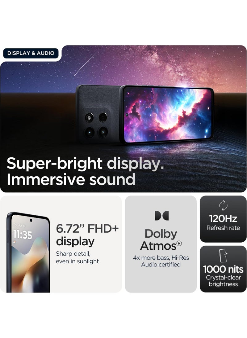 Motorola Moto G56 Dual Sim 5g Pantone Black Oyster 12gb Ram 256gb With Remax Wireless Neckband - Middle East Version - Image 4