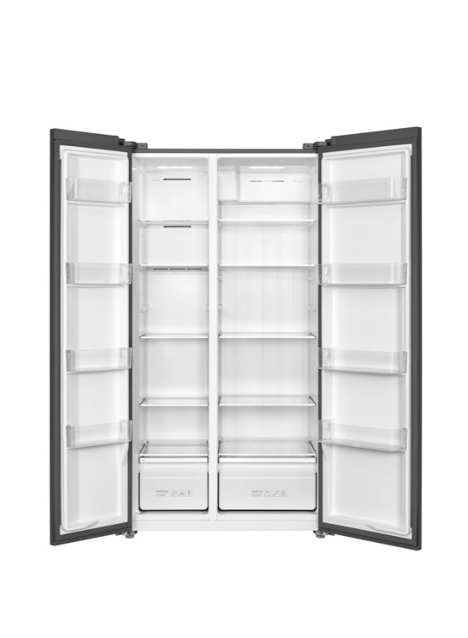 TCL Side By Side Refrigerator Ref Capacity 488 L 11.4 Ft, Freezer Capacity 5.8 Ft, P635SBSIX stellar silver - Image 2
