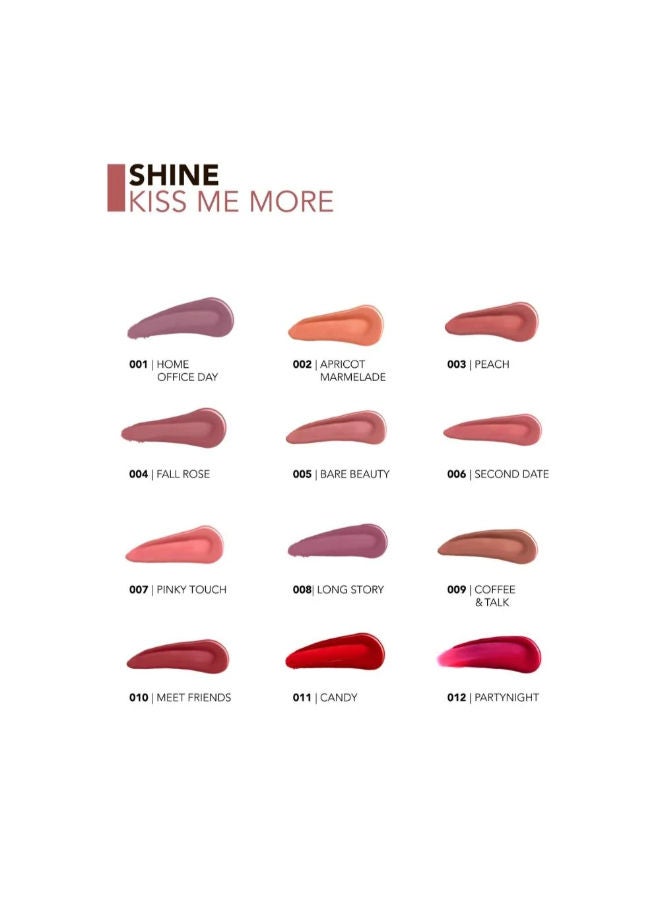 flormar Shine Kiss Me More Long-Lasting & Shiny Finish Liquid Lipstick 002 Apricot Marmalade - Image 4