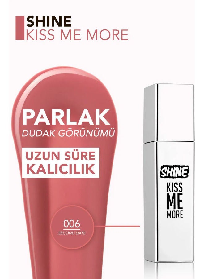 flormar Shine Kiss Me More Long-Lasting & Shiny Finish Liquid Lipstick 006 Second Date - Image 4