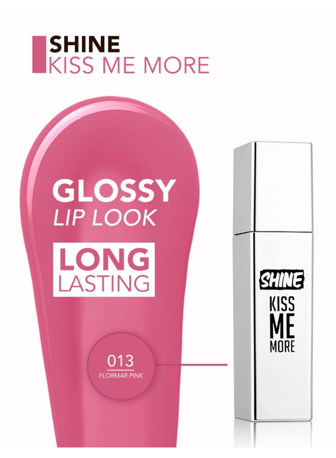 flormar Shine Kiss Me More Long-Lasting & Shiny Finish Liquid Lipstick 013 Flormar Pink - Image 5
