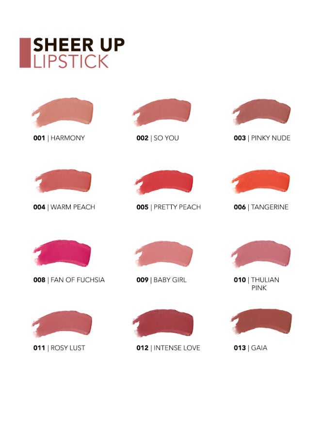 flormar Sheer Up Lipstick 017 Peachy Glow - Image 2