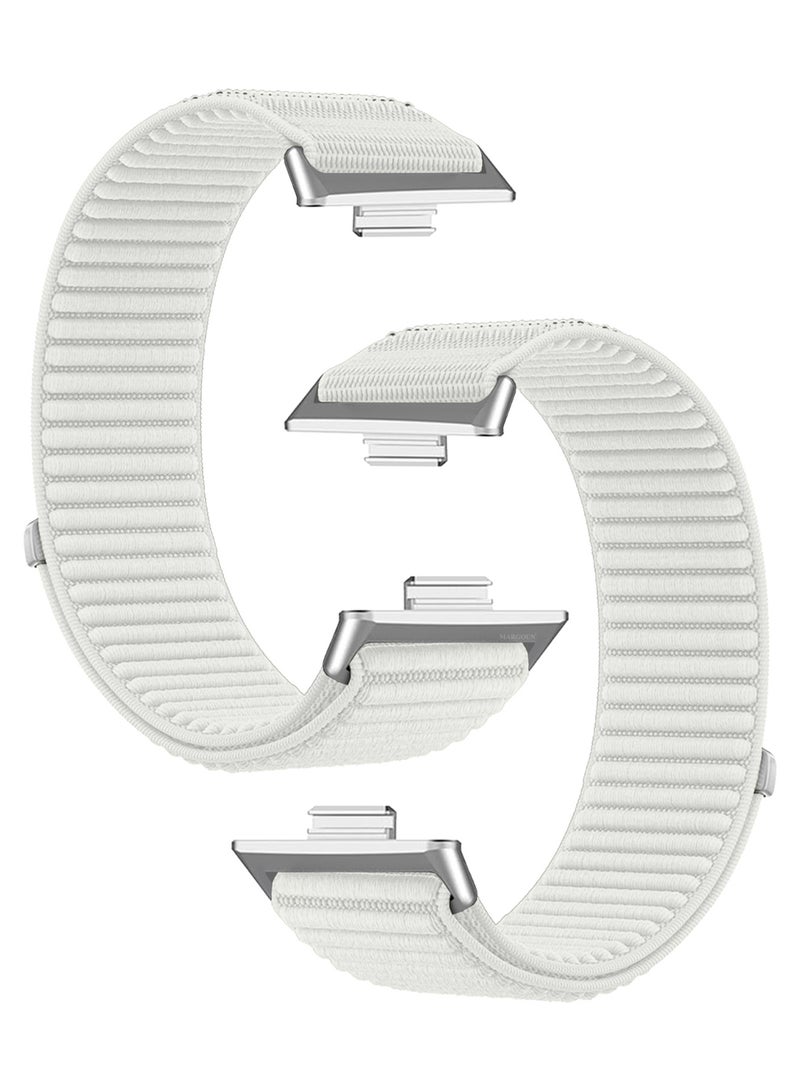 مارجون Premium Magnetic Loop Watch Band for Huawei Watch 4 & Watch 4 Pro – Adjustable, Soft & Durable Replacement Strap white - Image 1