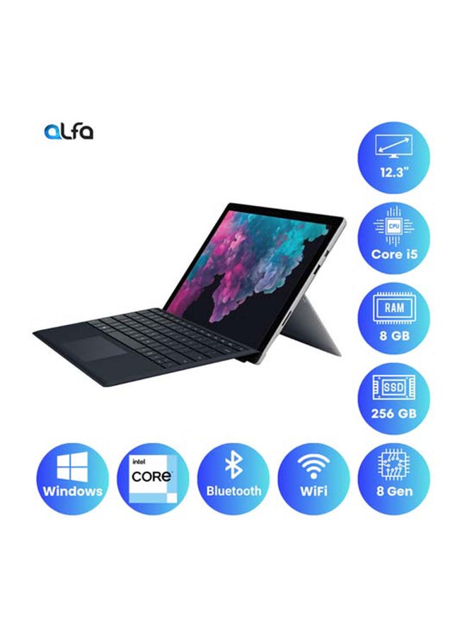 Microsoft Renewed - Surface Pro 6  Laptop With 12.3-Inch UHD Display,Intel Core i5-8250U Processor/Quad Core/8th Gen/8GB RAM/256GB SSD/‎‎Intel UHD 620 Graphics/Windows 10 Pro English Silver - Image 3