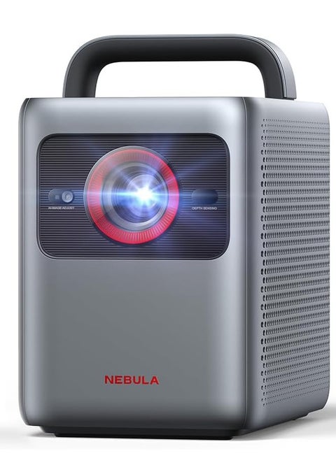 Cosmos 4K SE Laser+LED Dolby Vision Projector, 4K projector with 1800 ANSI Lumens High Brightness, 200" Huge Screen, Enhanced Image Quality, Google TV, Portable Projector with Handle D2342211 Black