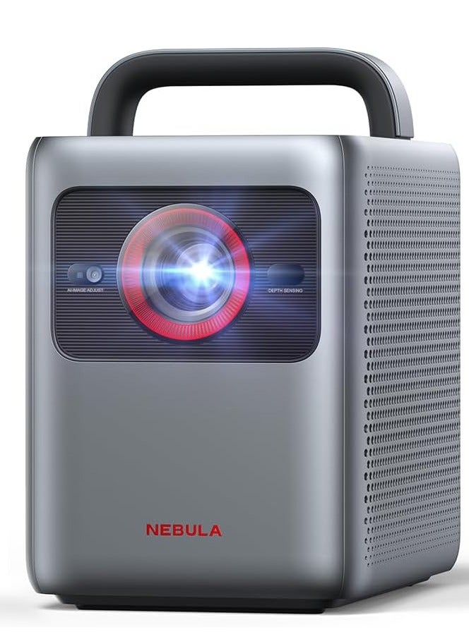 نيبولا جهاز عرض ليزر + LED بدقة 4K من كوزموس SE، جهاز عرض بدقة 4K مع سطوع عالي 1800 لومن ANSI، شاشة ضخمة 200 بوصة، جودة صورة محسّنة، تلفاز جوجل، جهاز عرض محمول مع مقبض - Image 1