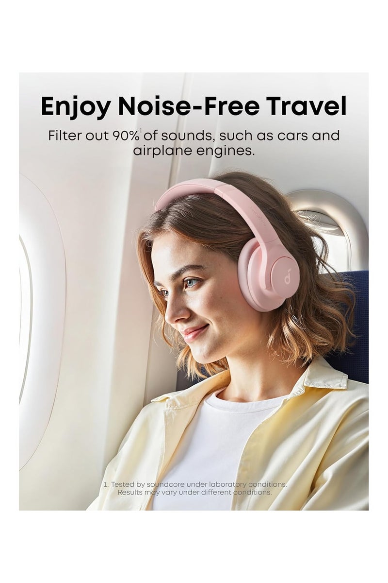 ساوند كور سماعات سوندكور Q20i الهجينة لإلغاء الضوضاء النشط، لاسلكية فوق الأذن بلوتوث، 40 ساعة من وقت التشغيل الطويل لإلغاء الضوضاء باللون الأسود - Image 2