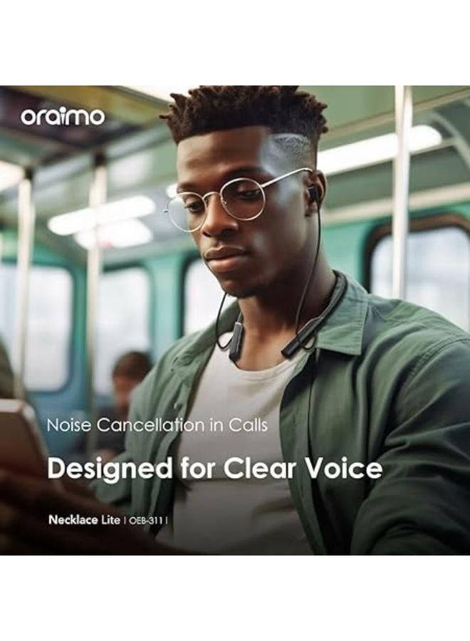 أورايمو Necklace Lite OEB-311 Neckband Wireless in Ear Earphones Deep Bass,30Hrs Playtime,ASAP Charge,ENC Tech,Low-Latency Ergonomic Neckband, Sweat-Resistant Magnetic Earbuds Sage Green - Image 4