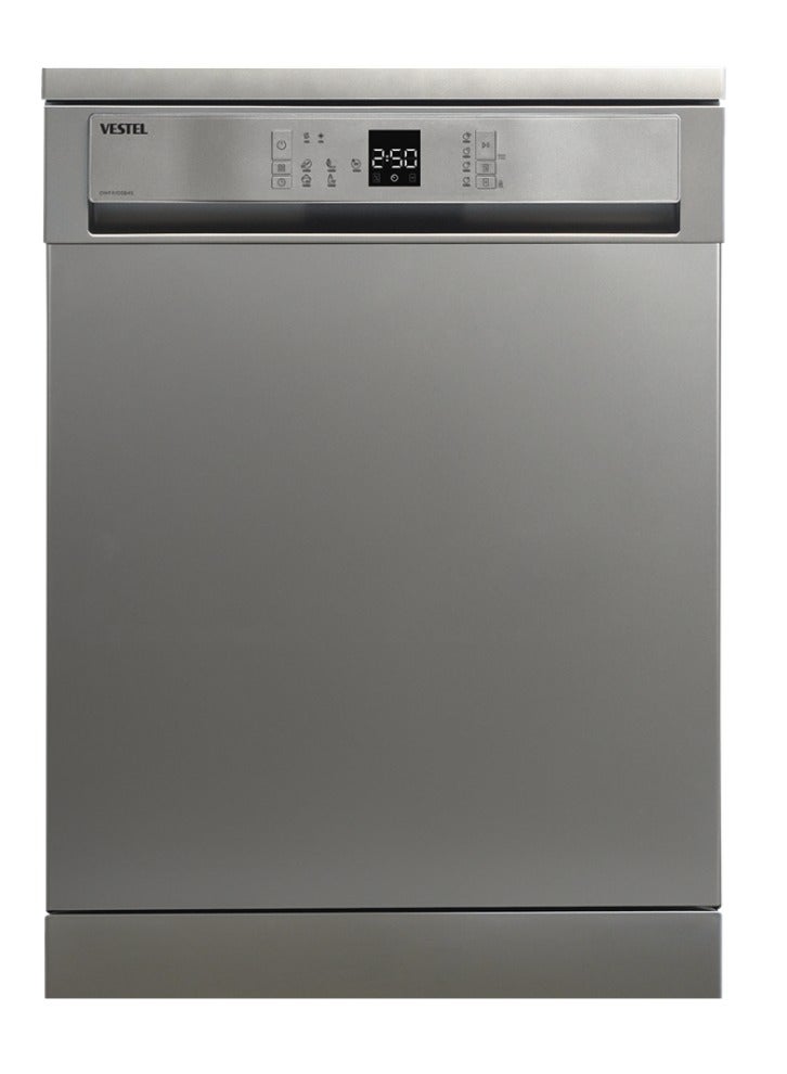 VESTEL Dishwasher, 5 Programs, 14 Storage Places 14 L 1200 W DWFA1D5B4S Silver - Image 1