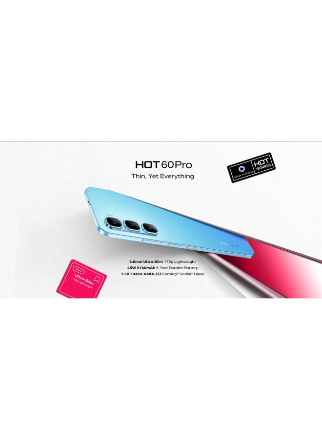 إنفينيكس هوت 60 برو ثنائي الشريحة سافير أزرق 8+8 جيجابايت رام 256 جيجابايت 4G - نسخة الشرق الأوسط - Image 4