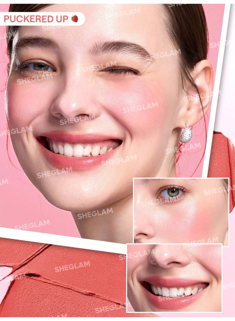 SHEGLAM Strawberry Whirl Cheek & Lip Cream Stack Strawberry - Image 4