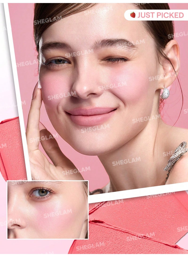 SHEGLAM Strawberry Whirl Cheek & Lip Cream Stack Strawberry - Image 3