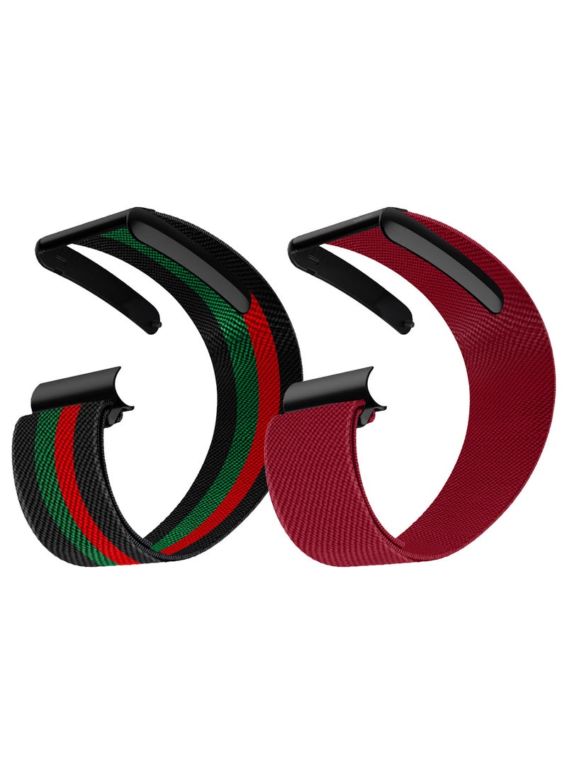 مارجون 2Packs Premium Adjustable Nylon Strap for WHOOP 5 – Lightweight & Breathable Replacement Band Multicolour-6 - Image 1