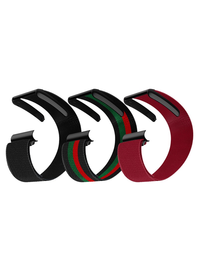 MARGOUN 3Packs Premium Adjustable Nylon Strap for WHOOP 5 – Lightweight & Breathable Replacement Band Multicolour-10 - Image 1