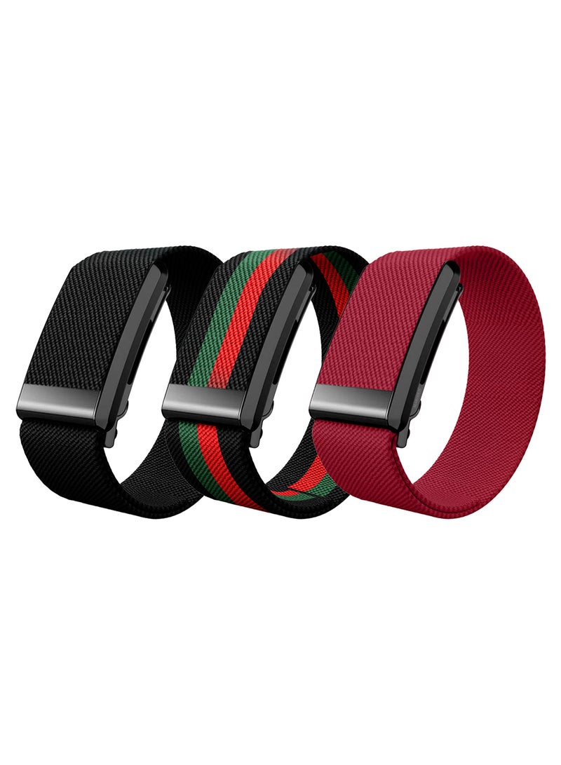 MARGOUN 3Packs Premium Adjustable Nylon Strap for WHOOP 5 – Lightweight & Breathable Replacement Band Multicolour-10 - Image 2