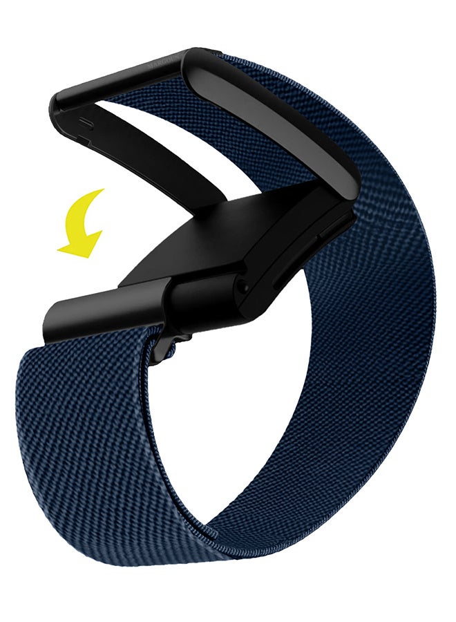MARGOUN Premium Adjustable Nylon Strap for WHOOP 5 – Lightweight & Breathable Replacement Band Navy Blue - Image 2