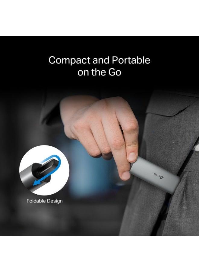 TP-LINK UE302C USB Type-C to 2.5 Gigabit Ethernet Adapter – High-Speed LAN Network Converter, Plug & Play, Compatible with Windows, Mac, Chromebook, Ultra-Fast RJ45 Wired Internet grey - Image 4