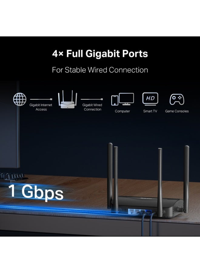 MERCUSYS MR25BE BE3600 Dual Band Wi-Fi 7 Router – High-Speed Wireless AX, Advanced Security, Ideal for Gaming and Streaming black - Image 5