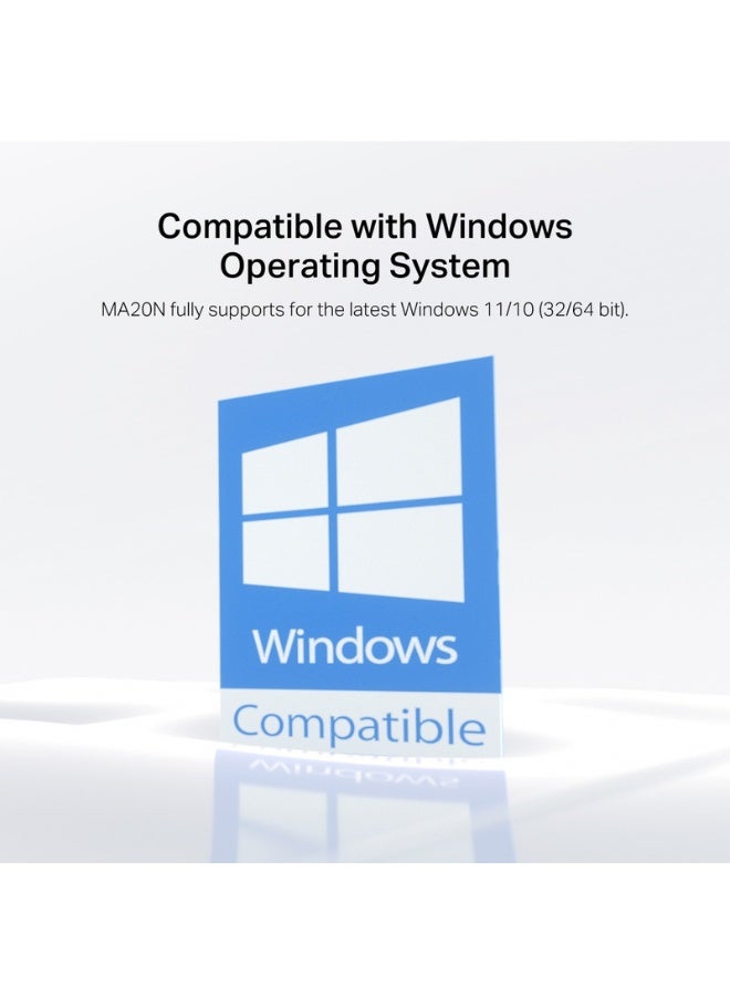 MERCUSYS MA20N AC650 Nano Wireless Dual Band USB Adapter – Compact Wi-Fi 5 USB Dongle, 2.4GHz/5GHz, Plug & Play for PC and Laptop black - Image 5