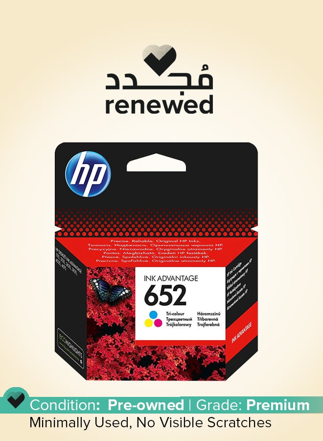 HP Renewed - 652 Original Ink Advantage Cartridge Tri-colour - Image 1