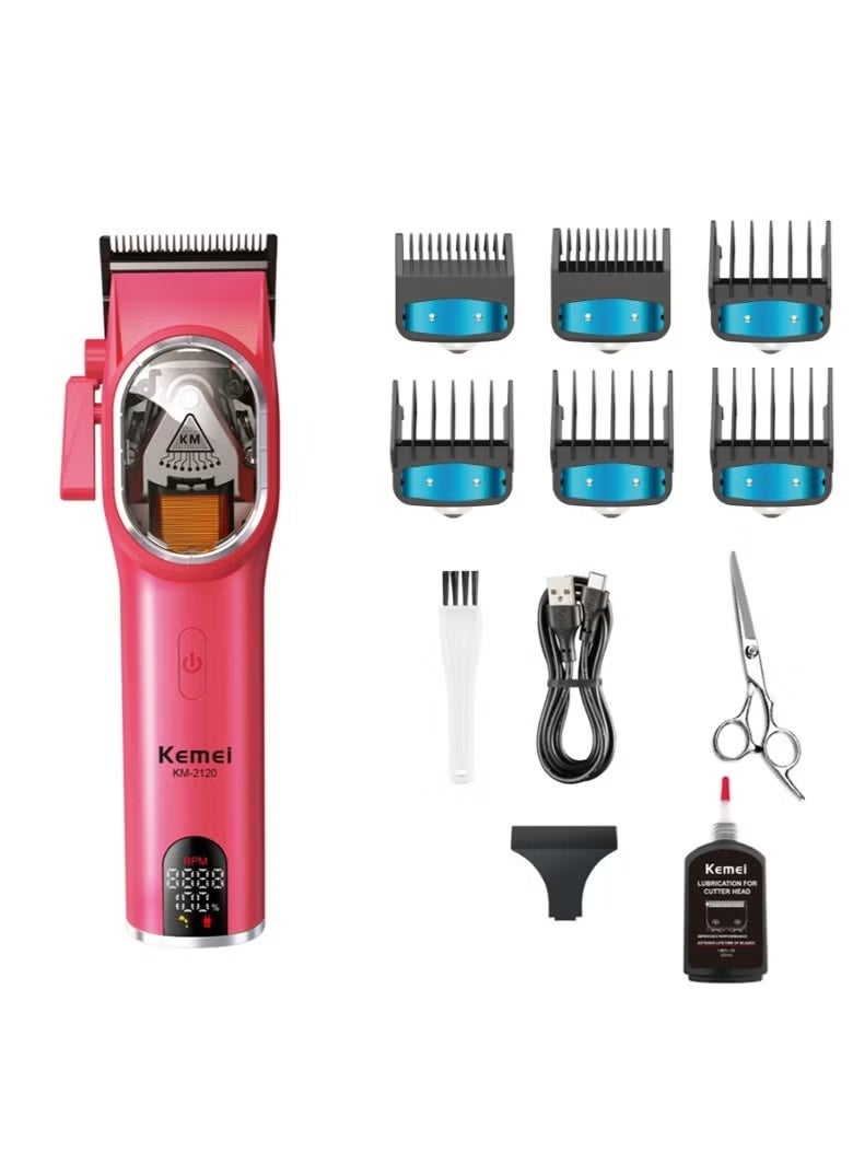 كيمي KM-2120 Salon Cordless Electric Hair Clipper Men Hair Trimmers Shavers And Trimmers Men For Barber Multicolor Multicolour - Image 5