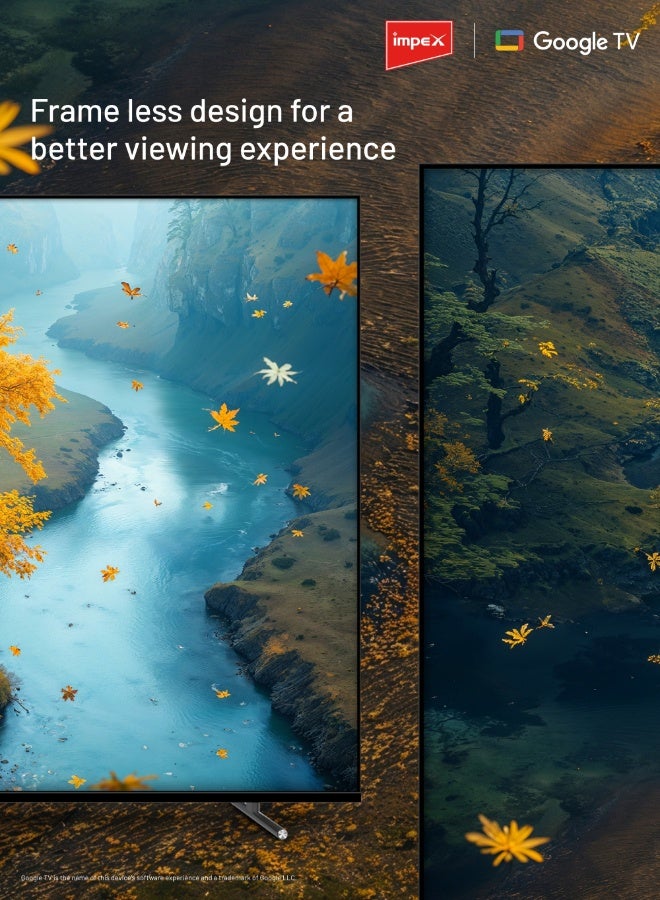 إمبكس تلفاز جوجل الذكي QLED بحجم 75 بوصة | 4K Ultra HD | مساعد جوجل، صوت دولبي، HDR10 | واي فاي، بلوتوث، جوجل كاست | شاهد، آبل تي في، نتفليكس، برايم فيديو، ديزني+، يوتيوب | 2 جيجابايت رام، 16 جيجابايت تخزين | USB، HDMI، مدخل صوت، مدخل فيديو | Evoq75QLC - Image 3