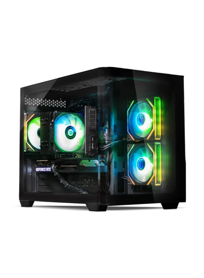 PCD Gaming PC With Core-i5 14400F Processor/16GB RAM DDR5/1TB SSD M.2/8GB Nvidia GeForce RTX 5060 Graphics/B760M-B Motherboard/RGB CASE FANS/600W PSU Black - Image 1