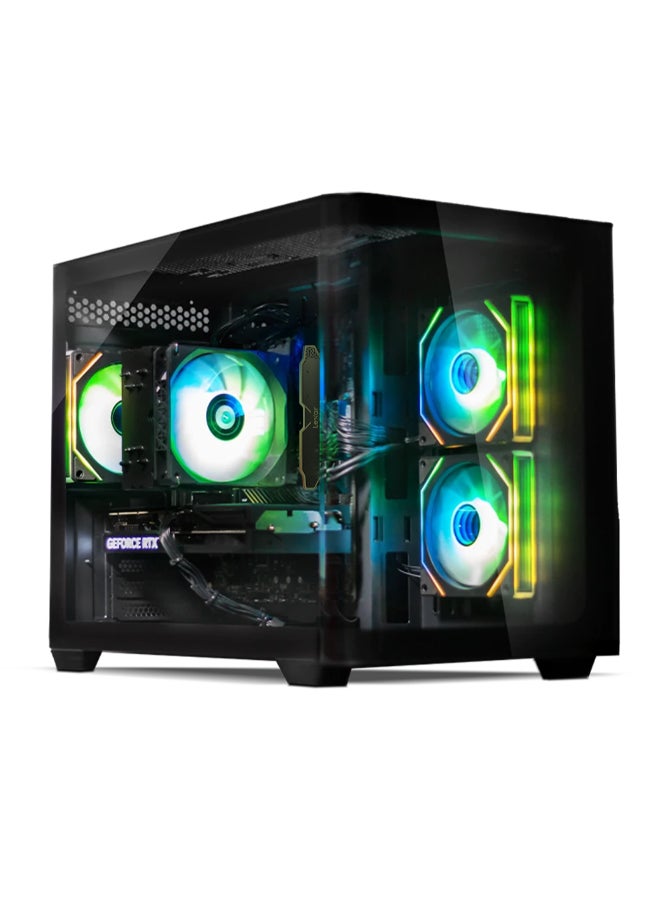طبيب الكمبيوتر جهاز كمبيوتر للألعاب بمعالج Core i5 14400F، وذاكرة وصول عشوائي 16 جيجابايت DDR5، وقرص SSD بسعة 1 تيرابايت M.2، وبطاقة رسومات Nvidia GeForce RTX 5060 Ti بسعة 8 جيجابايت، ولوحة أم B760M-B، ومراوح تبريد RGB، ووحدة تزويد طاقة HV PRO بقدرة 550 واط حاصلة على شهادة 80+. - Image 1