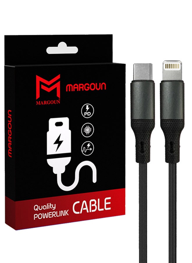 MARGOUN 2Packs USB-C to Lightning Fast Charging Cable (1M) - PD Supported, MFi-Certified, Durable Nylon Braided Design - Black Black-7 - Image 2