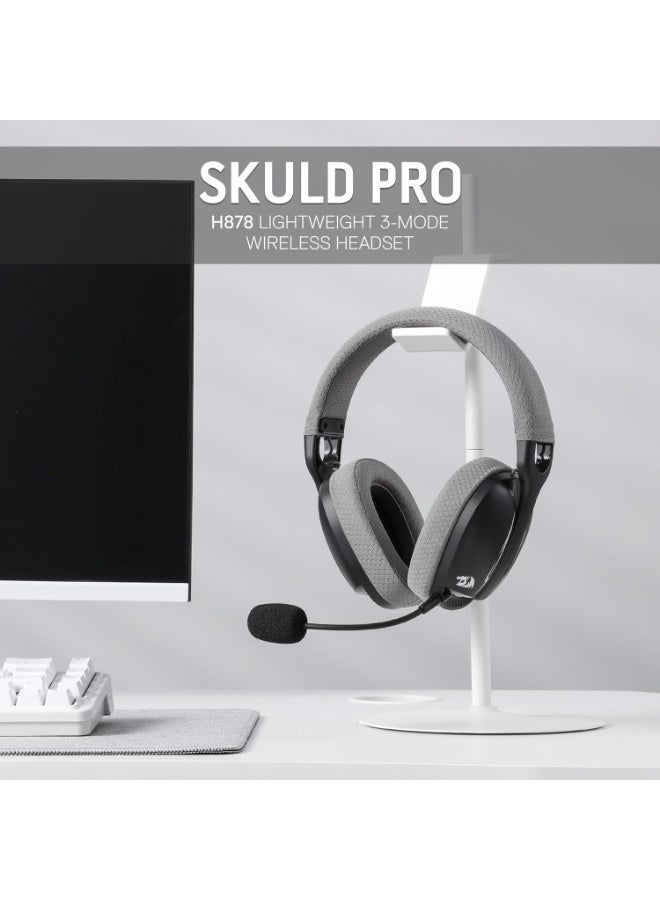 ريدراجون سماعة ألعاب لاسلكية بإضاءة زرقاء 3 أوضاع H878 - خفيفة الوزن - صوت محيطي 7.1 - محركات 40MM - ميكروفون قابل للفصل - متعددة المنصات للكمبيوتر، PS5/4/3، سويتش، موبايل - Image 4