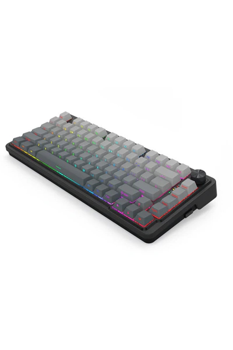 REDRAGON K673SP-RGB-PRO Tri-Mode Mechanical Keyboard with Side-Printed Keycaps, 75% Layout, Gasket Mount, Hot-Swappable Switches & Control Knob – Supports Bluetooth, 2.4G & Wired Connection - Image 2