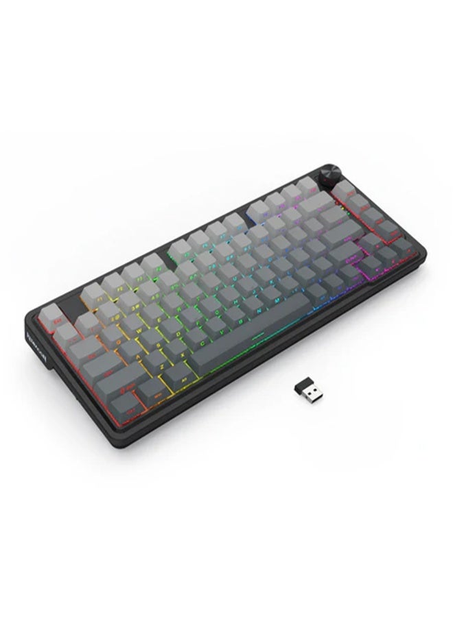 REDRAGON K673SP-RGB-PRO Tri-Mode Mechanical Keyboard with Side-Printed Keycaps, 75% Layout, Gasket Mount, Hot-Swappable Switches & Control Knob – Supports Bluetooth, 2.4G & Wired Connection - Image 3