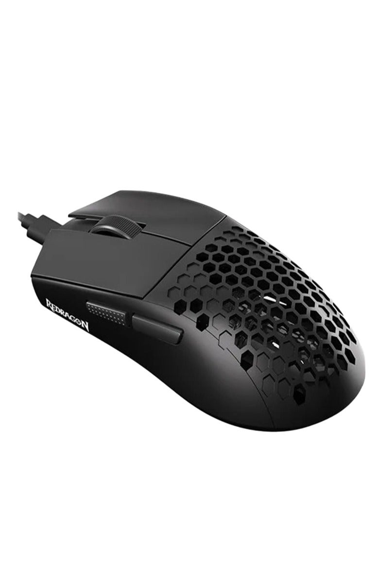 REDRAGON M617-LIT Ultralight Honeycomb Shell Wired Gaming Mouse, 41g, 10,000 DPI, 6 Programmable Buttons, Drag-Free Paracord, Type-C Gamer Mouse with 2 Side Buttons for PC/Mac/Laptop, Black - Image 2